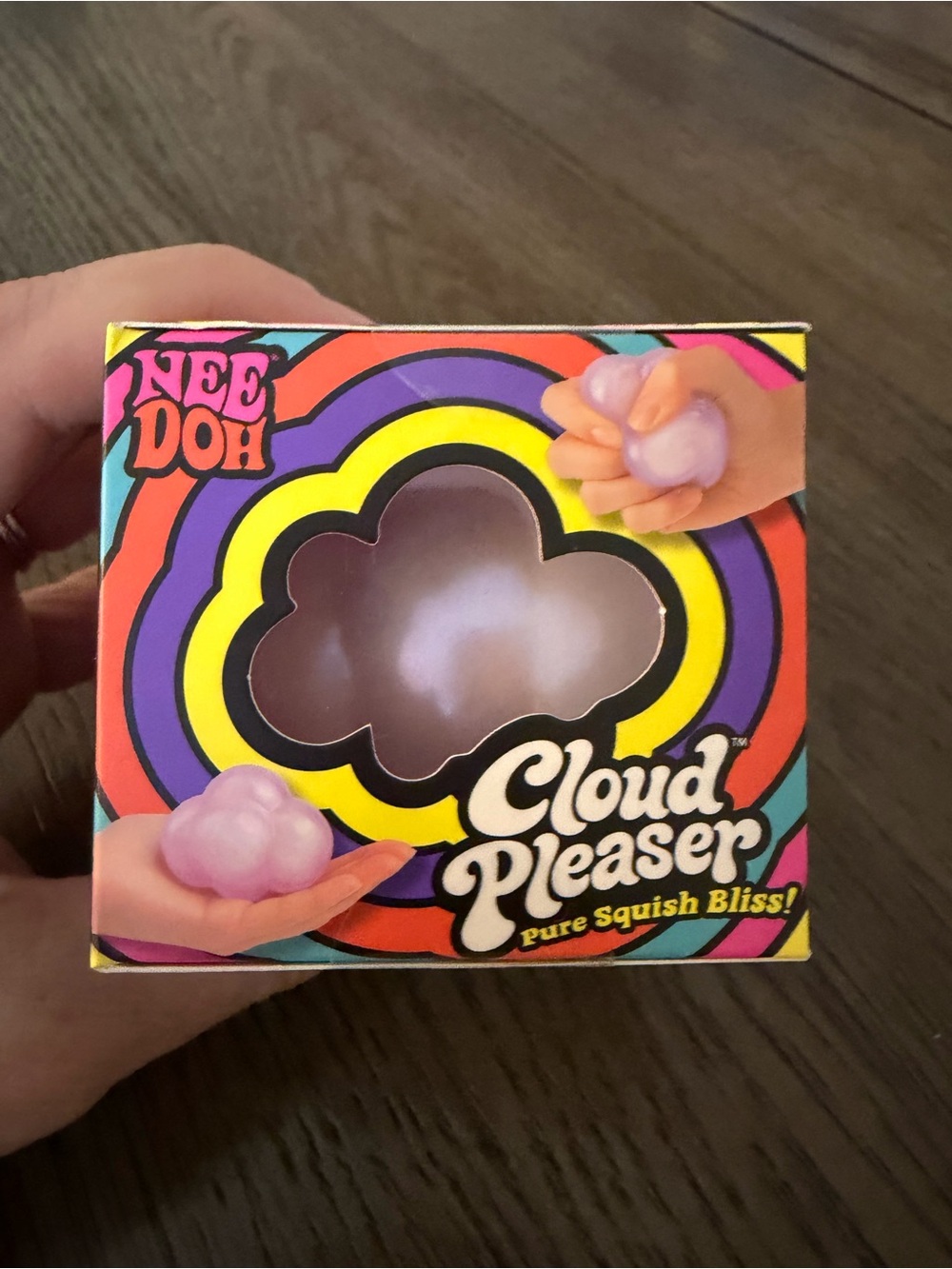 Authentic Schylling NWT NeeDoh Cloud Pleaser Squishy Toy - Purple/Pink